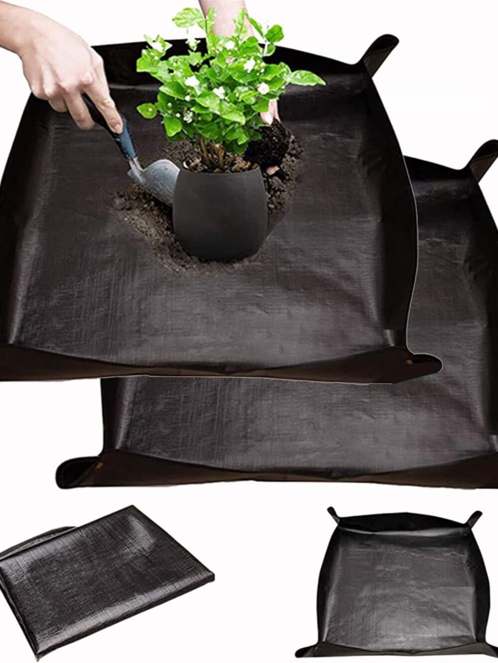 2PCS 39.4" x 39.4" Large Plant Repotting Mat Waterproof Transplanting Mat Indoor